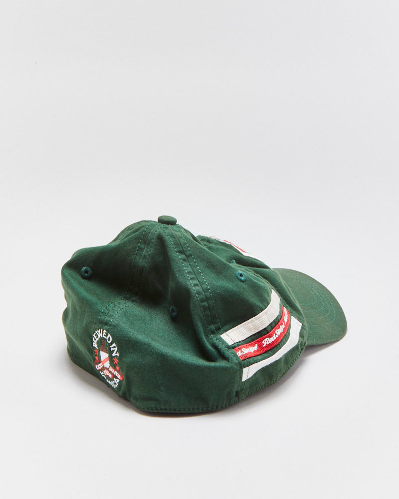 Vintage Y2K 00s Red Stripe Jamaican Beer Embroidered Stretch-Fit Baseball Cap - L/XL