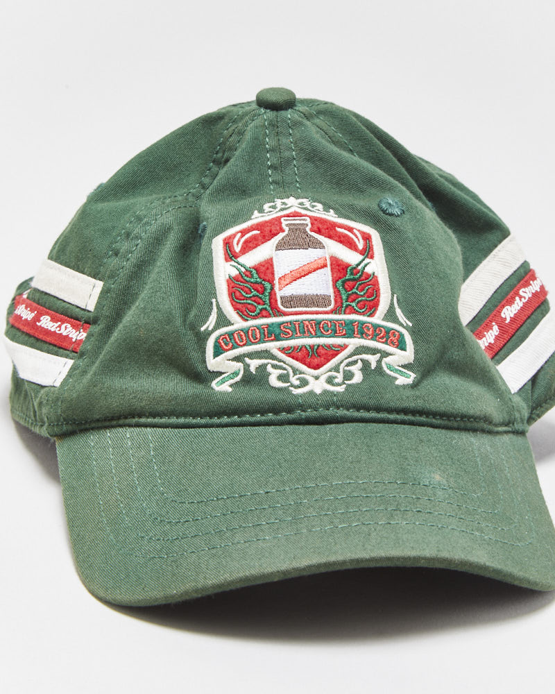 Vintage Y2K 00s Red Stripe Jamaican Beer Embroidered Stretch-Fit Baseball Cap - L/XL