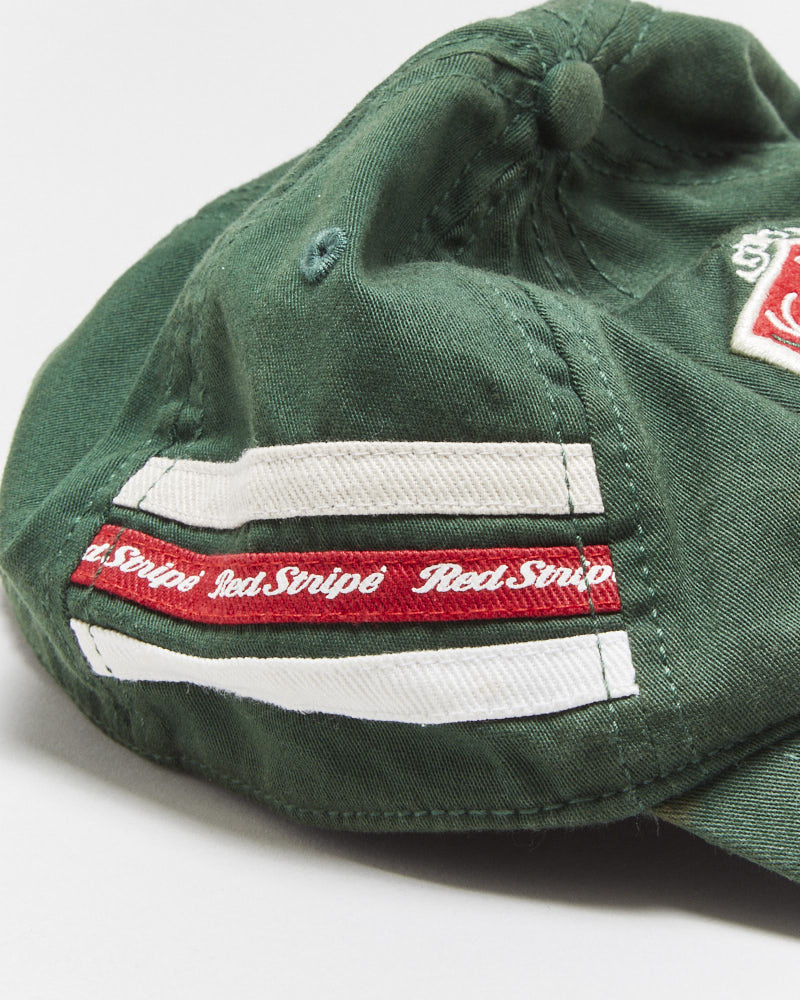 Vintage Y2K 00s Red Stripe Jamaican Beer Embroidered Stretch-Fit Baseball Cap - L/XL