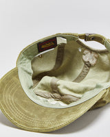 DS Vintage Y2K 00s Von Dutch Olive Khaki Waxed Canvas 5-Panel Cap - OS