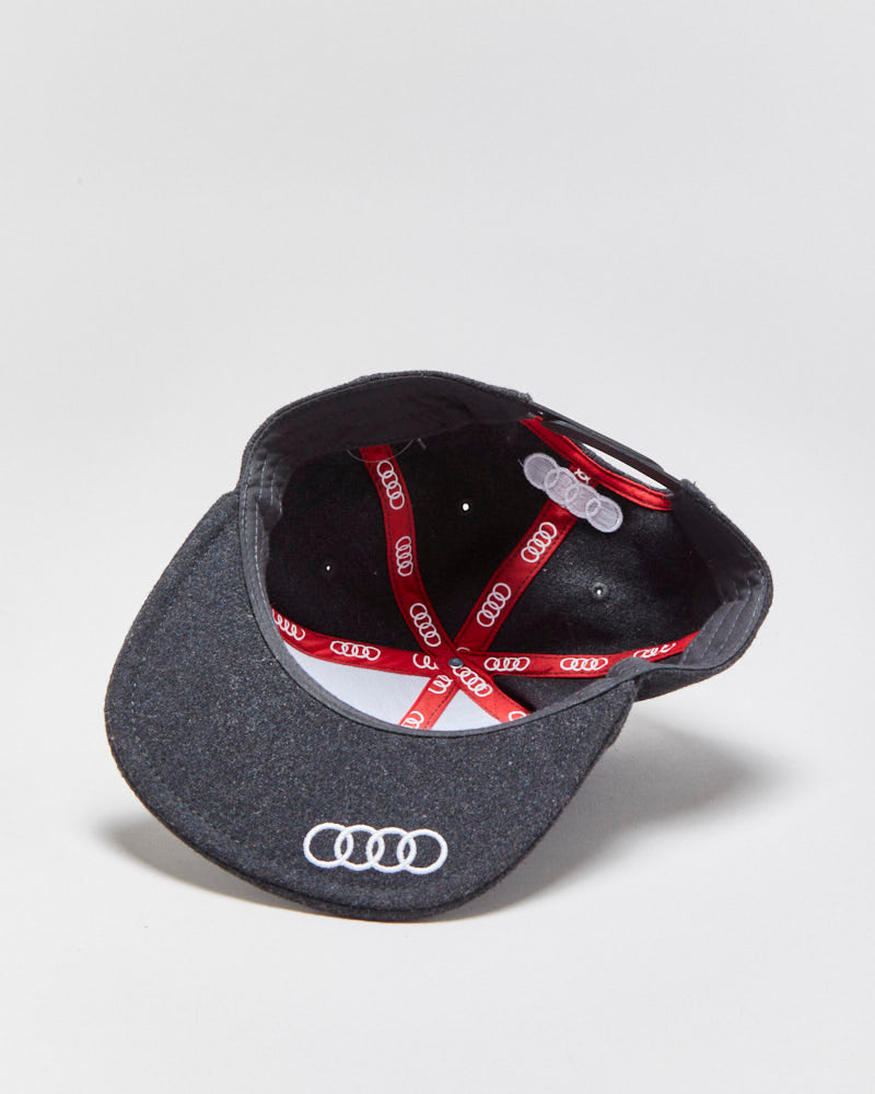 Vintage Audi Motorsport Grey Marl Wool Blend Embroidered Snapback - OS