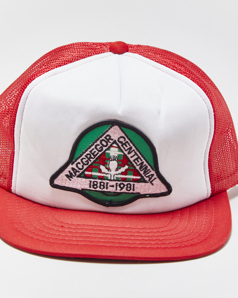 DS Vintage 1981 Macgregor Centennial Patch Flat Brim Trucker Hat - OS