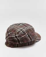Vintage Y2K 00s Prana Plaid Wool Blend Stretch-Fit Army Cap - M/L