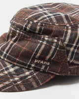 Vintage Y2K 00s Prana Plaid Wool Blend Stretch-Fit Army Cap - M/L