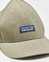 Vintage Patagonia Khaki Hemp Canvas P-6 Logo Curve Brim Snapback - OS