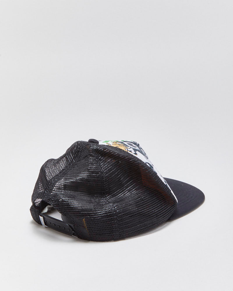 Vintage Y2K 00s Stussy Graffiti Flat Brim Trucker Hat - OS