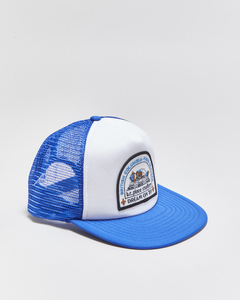 DS Vintage 1989 British Columbia Yukon Beavers Patch Flat Brim Wilson Trucker Hat - S/M