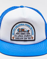 DS Vintage 1989 British Columbia Yukon Beavers Patch Flat Brim Wilson Trucker Hat - S/M