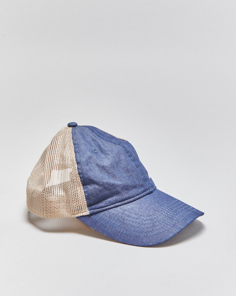 Vintage Y2K 00s Toyota Raw Indigo Denim Curve Brim Trucker Hat - OS