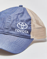 Vintage Y2K 00s Toyota Raw Indigo Denim Curve Brim Trucker Hat - OS