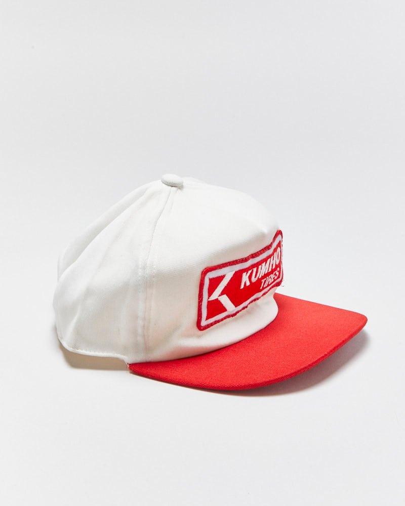 DS Vintage 1980s Kuhmo Tires Patch Flat Brim Trucker Hat - OS