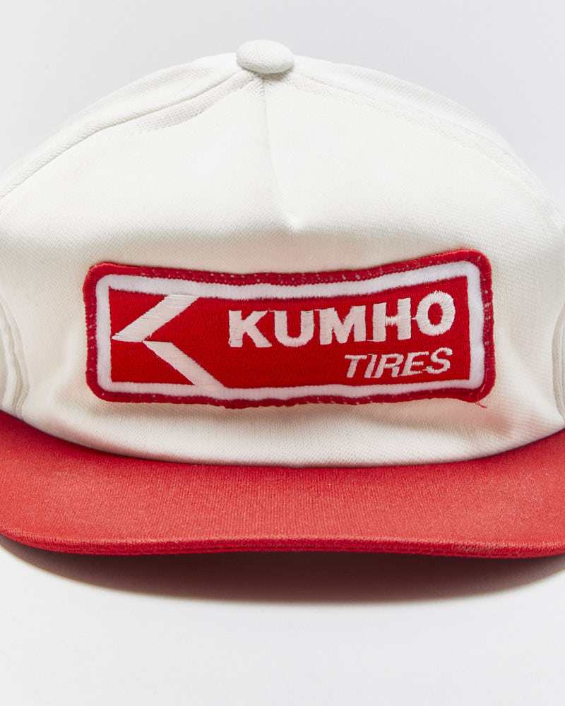 DS Vintage 1980s Kuhmo Tires Patch Flat Brim Trucker Hat - OS