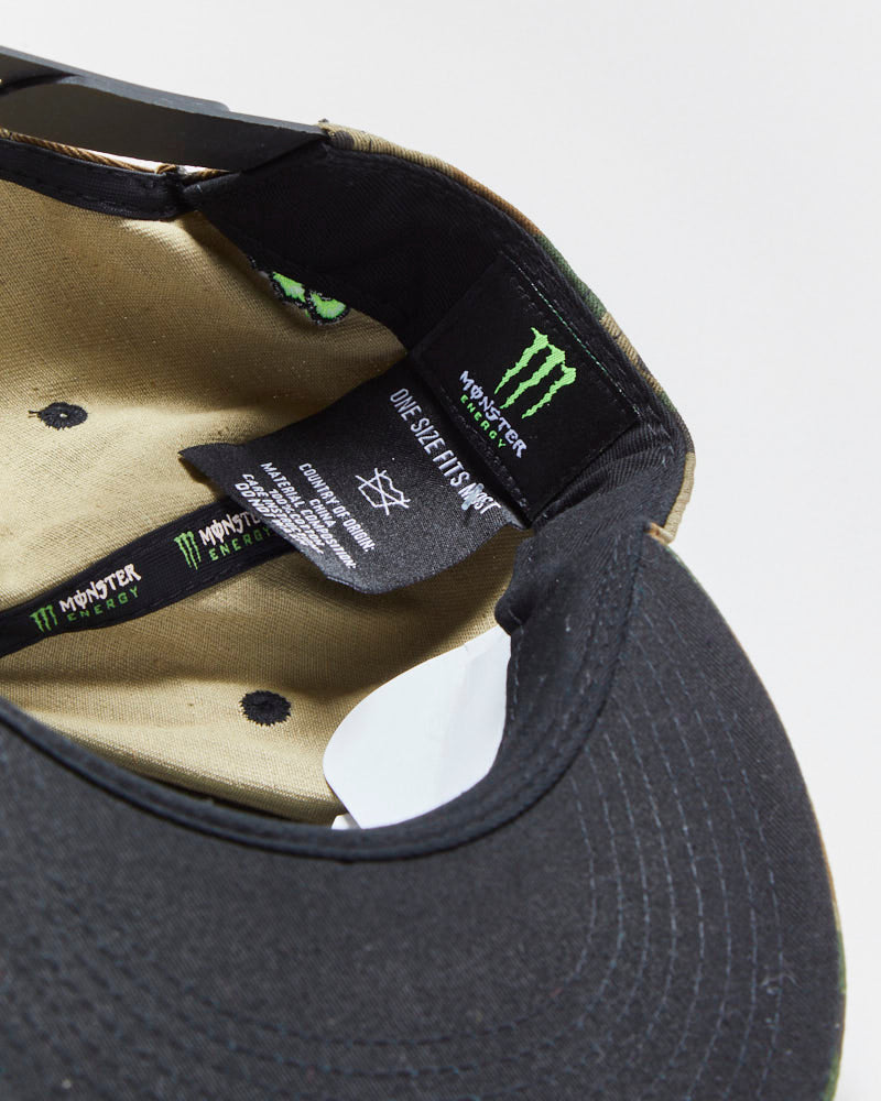 DS Vintage Monster Energy Woodland Camo Canvas Snapback - OS