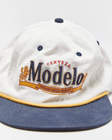 DS Abercrombie &amp; Fitch x Modelo Cerveza Embroidered Rope Peak Flat Bill Baseball Cap - OS