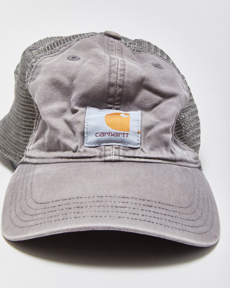Vintage Carhartt Slate Canvas Mesh Back Trucker Hat - OS