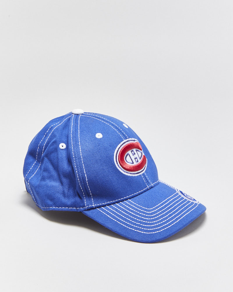 DS Vintage Y2K 00s Montreal Canadiens NHL Contrast Stitch Velcro Baseball Cap - OS