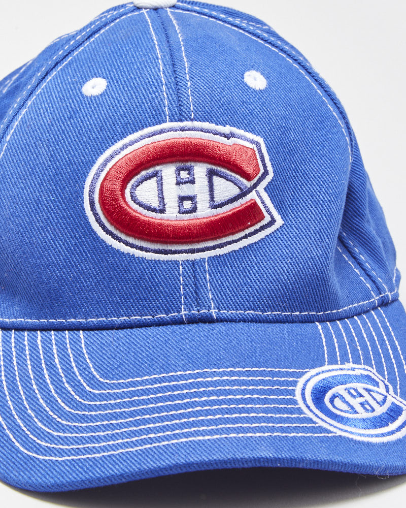 DS Vintage Y2K 00s Montreal Canadiens NHL Contrast Stitch Velcro Baseball Cap - OS