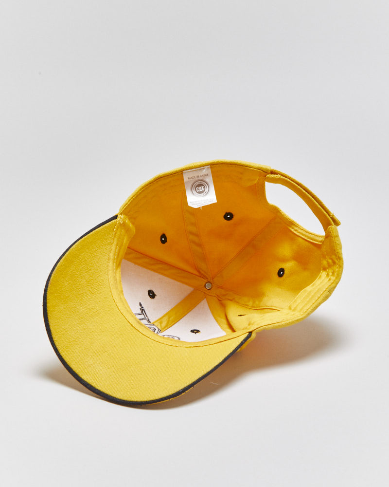 Vintage Y2K 00s CAT Racing Ward Burton #22 Canvas Flames Velcro Baseball Cap - OS