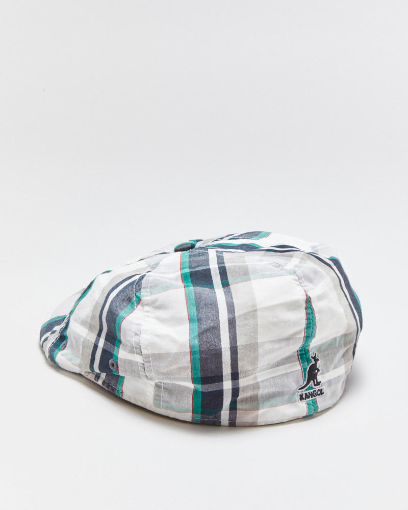 Vintage Y2K 00s Kangol Plaid 504 Canvas Flat Cap - L
