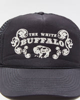 Vintage The White Buffalo Country Folk Rock Puff Print Rope Peak Curve Brim Otto Trucker Hat - OS