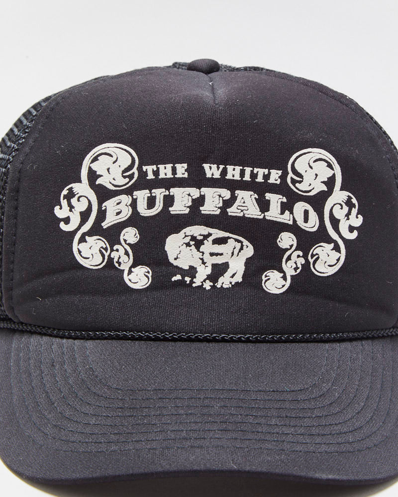 Vintage The White Buffalo Country Folk Rock Puff Print Rope Peak Curve Brim Otto Trucker Hat - OS