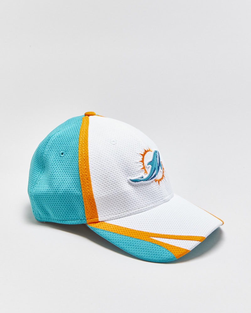 Vintage Miami Dolphins x New Era 39Thirty Mesh NFL Equipment Stretch Fit Baseball Cap - M/L