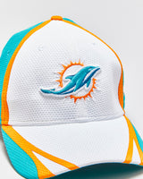 Vintage Miami Dolphins x New Era 39Thirty Mesh NFL Equipment Stretch Fit Baseball Cap - M/L