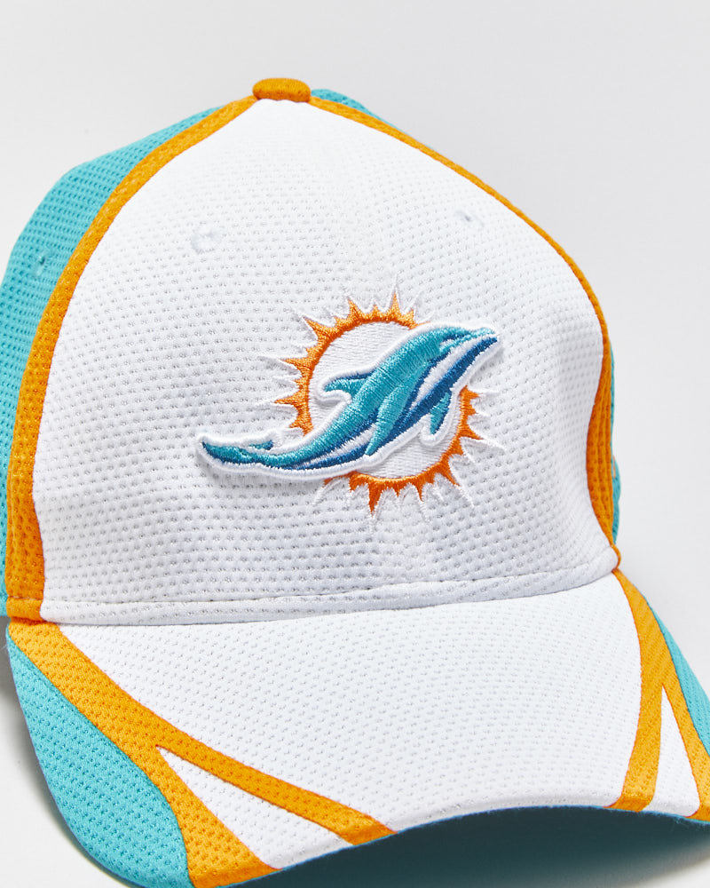 Vintage Miami Dolphins x New Era 39Thirty Mesh NFL Equipment Stretch Fit Baseball Cap - M/L