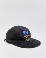 Vintage 1996 Atlanta Olympics Tartan Suede Flat Brim Mcdonald's Leather Strap Baseball Cap - OS