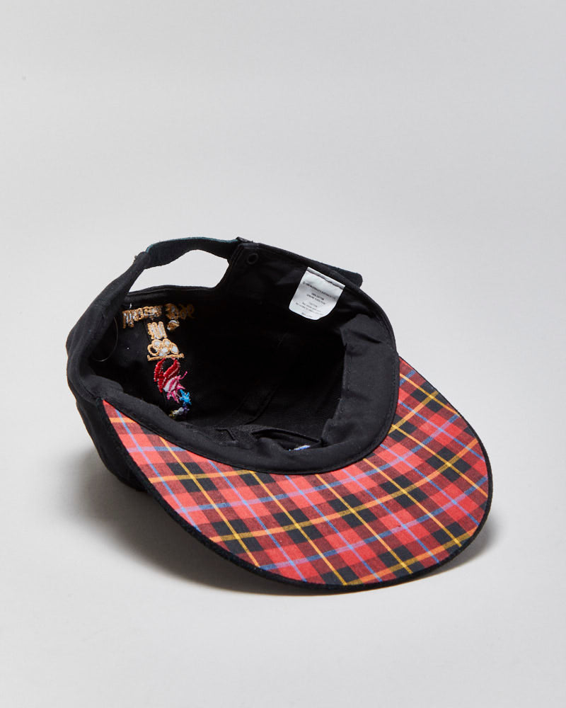 Vintage 1996 Atlanta Olympics Tartan Suede Flat Brim Mcdonald's Leather Strap Baseball Cap - OS