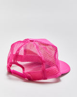 Vintage Y2K 00s Maui Wave Riders Hot Pink Rope Peak Trucker Hat - OS