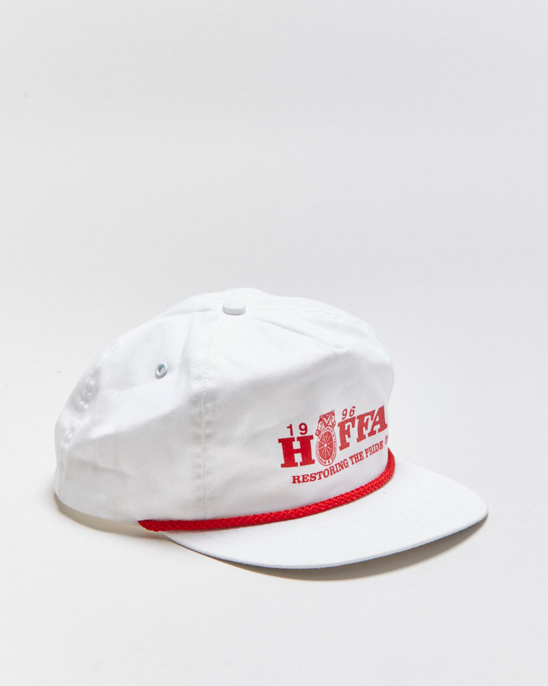 Vintage 1996 James P Hoffa Presidential Teamsters Campaign Canvas Made In Canada Rope Peak Trucker Hat - OS