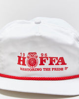 Vintage 1996 James P Hoffa Presidential Teamsters Campaign Canvas Made In Canada Rope Peak Trucker Hat - OS