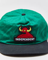 Independent Truck Company x Toy Machine Forest Green Canvas Snapback Baseball Cap - OS