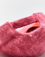 Vintage Y2K 00s Hot Pink Angora Blend Velcro Baseball Cap - OS
