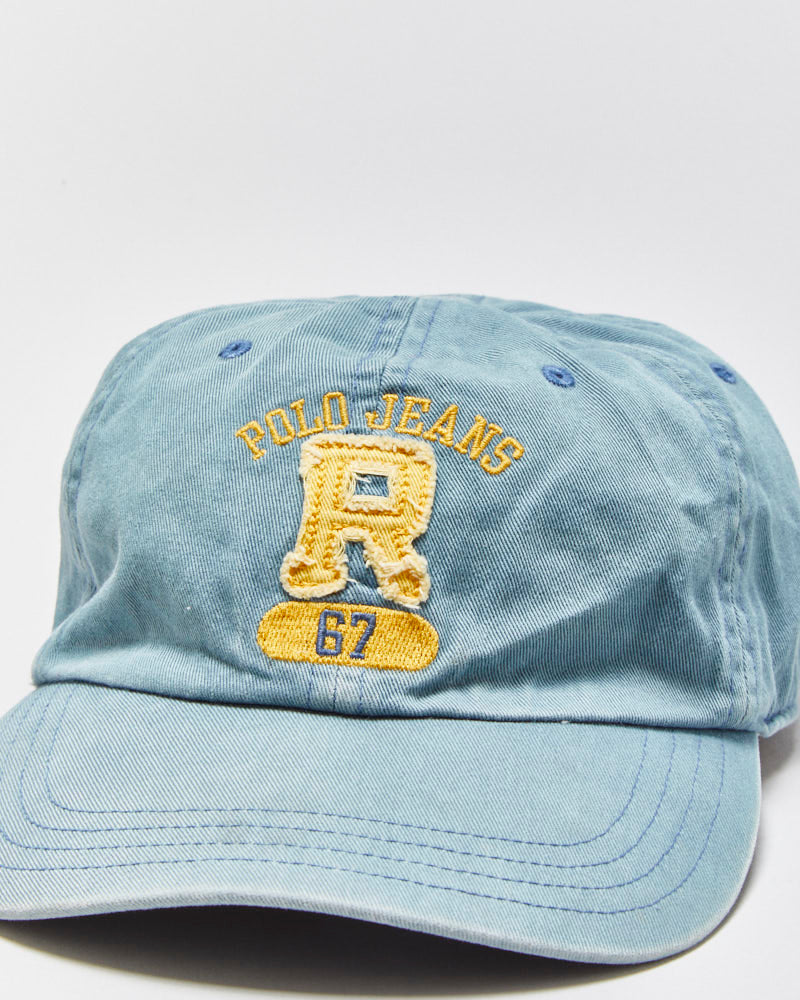 Vintage Y2K 00s Polo Jeans Ralph Lauren Canvas Denim Baseball Cap - OS