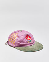 Vintage 1996 Atlanta Olympics Paisley Suede Flat Brim Leather Strap Baseball Cap - OS
