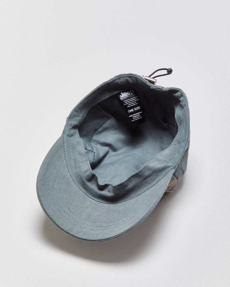 Vintage Jeep Khaki Embroidered Adjustable Canvas Army Cap - OS