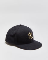 Vintage New Era 59Fifty N.Y Yankees MLB Wool Metallic Fitted Baseball Cap - 8