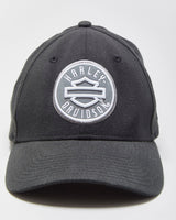 Vintage Harley Davidson New Era 39Thirty 3M Badge Stretch Fit Baseball Cap - L/XL