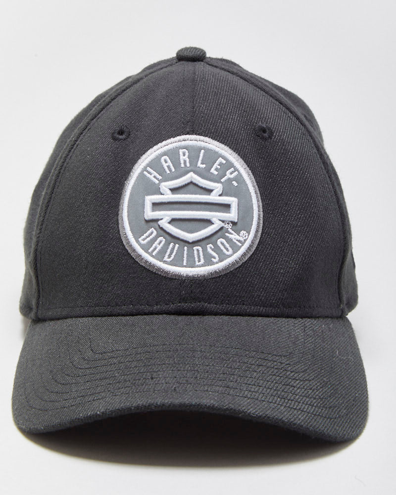 Vintage Harley Davidson New Era 39Thirty 3M Badge Stretch Fit Baseball Cap - L/XL