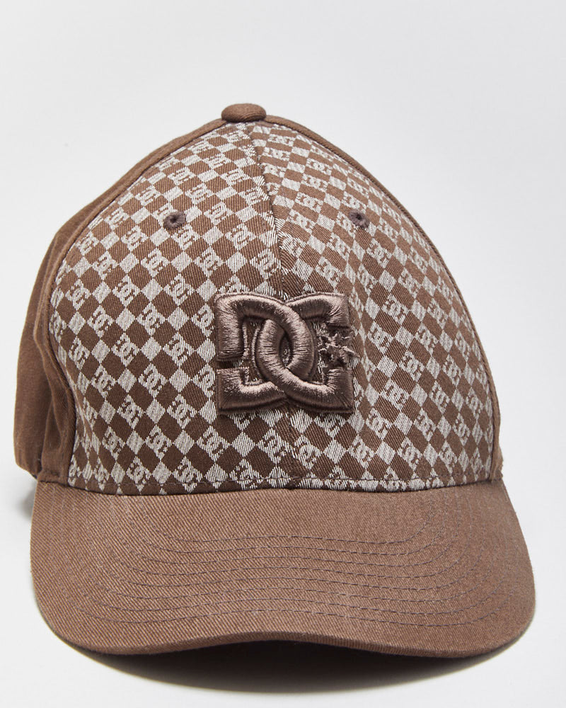 Vintage Y2K 00s DC Shoe Co. Monogram FlexFit Baseball Cap - S/M