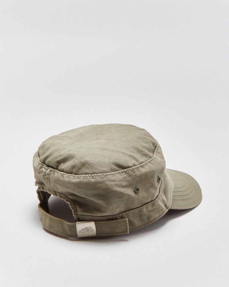 Vintage Y2K 00s Roots Khaki Organic Canvas Army Cap - OS