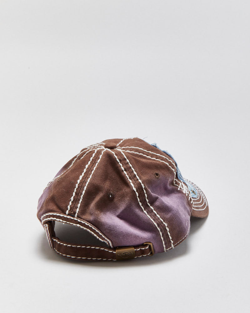 DS Vintage Y2K 00s Hard Rock Dyed Contrast Stitch Denim Patch Baseball Cap - OS