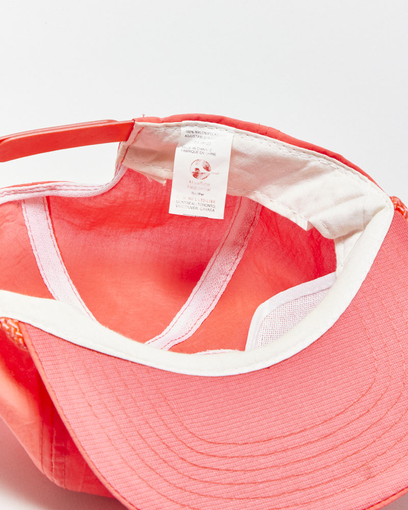 DS Vintage 1994 CF National Hockey Championships Neon Pink Rope Peak Flat Brim Trucker Hat - OS