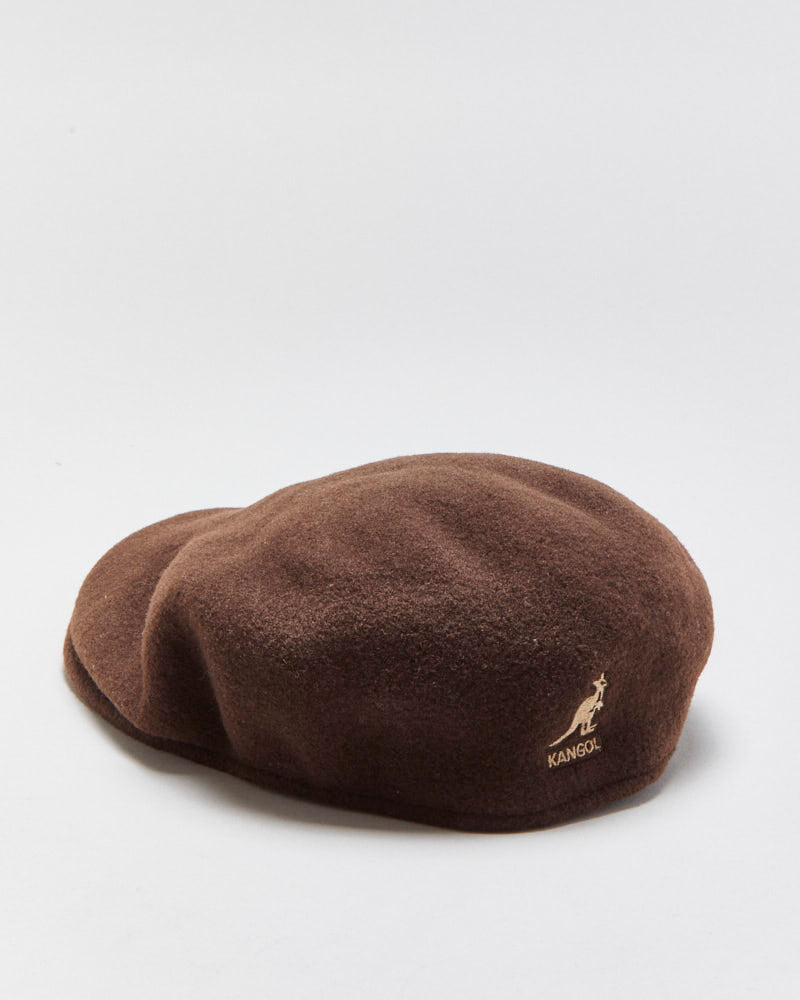 Vintage Y2K 00s Kangol Brown Wool 504 Flat Cap - S