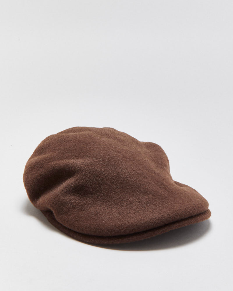 Vintage Y2K 00s Kangol Brown Wool 504 Flat Cap - S