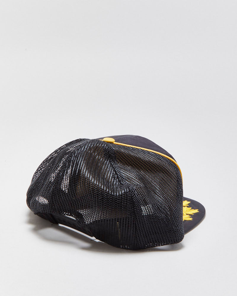 DS Vintage 1980s Belcan Tech Golf Leaf Flat Brim Trucker Hat - OS