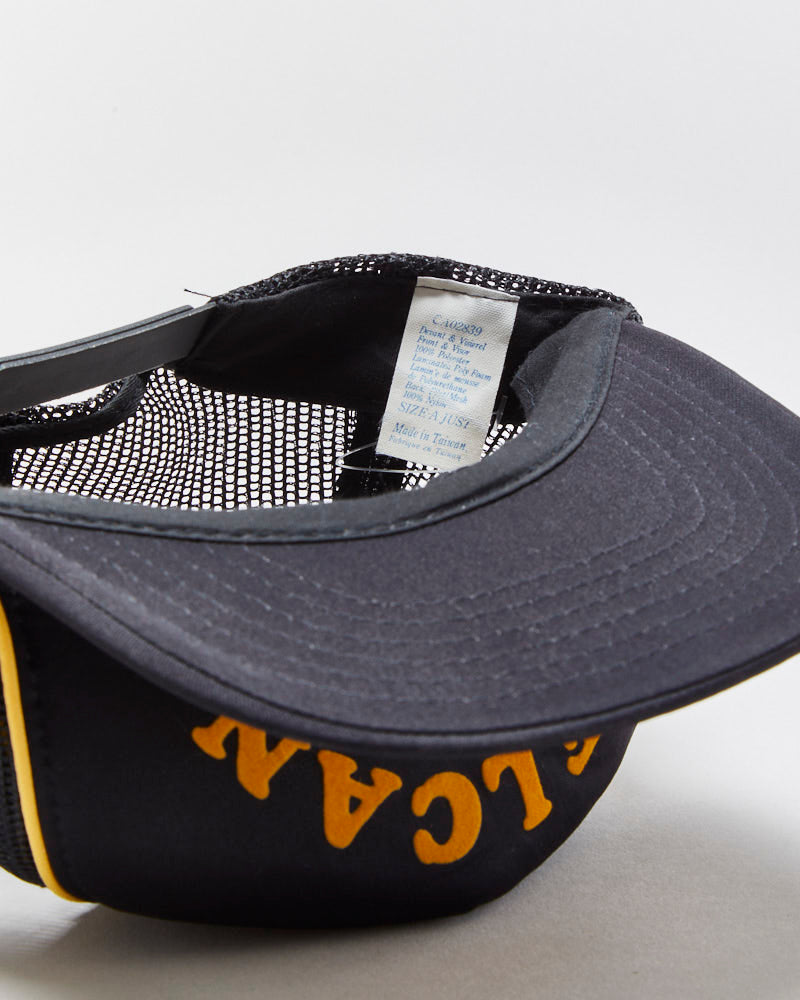 DS Vintage 1980s Belcan Tech Golf Leaf Flat Brim Trucker Hat - OS
