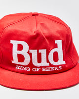 DS Vintage 1980s Budweiser King Of Beers Flat Brim Made In Canada Baseball Snapback - OS